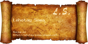 Lehotay Soma névjegykártya